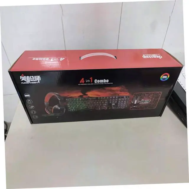 Alt view image 2 of 7 - Homoyoyo 1set Wired Gaming Keyboard Mouse Headset Mouse Pad Led Backlight for Gaming Office Use More No