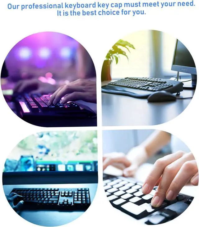 Alt view image 3 of 7 - Artibetter 3 Sets DIY Keyboard Keycaps Red Pbt Gaming Keyboard Unique Home Computer Decor Kit