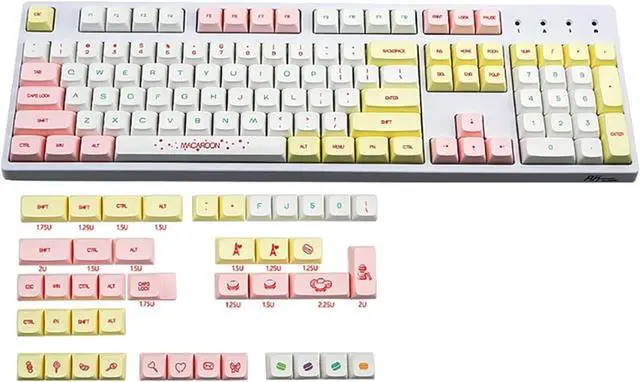Alt view image 7 of 7 - Upgraded Mechanical Keyboard Key Caps Colorful 146 Pieces Colored Key Caps Set