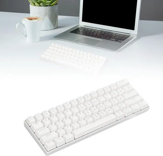 Alt view image 3 of 7 - Compact Mechanical Gaming Keyboard, 60% Size, Detachable Cable, Blue Switches, LED Backlight, Ergonomic, Compatible with XP, 7, 8, 10, Vista, ME, OS X