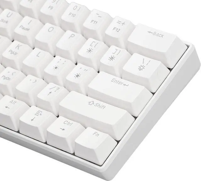 Alt view image 7 of 7 - RockVOQRN 60% Mechanical Gaming Keyboard Compact Blue Switches LED Backlit for Windows Laptop PCs