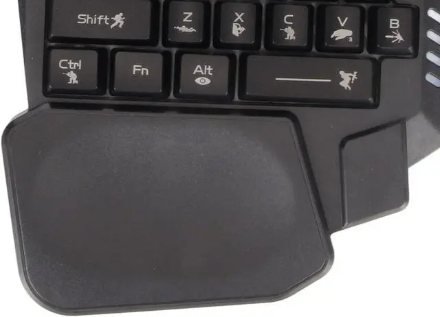 Alt view image 2 of 7 - Mobile Game Keyboard and Converter Kit - Enhance Mobile Gaming Performance with RGB One - Handed Keyboard and Sensitivity Gaming