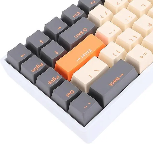 Alt view image 7 of 7 - 68 Keys RGB Backlit Red Switch Mechanical Keyboard, 2.4G BT3.0 5.0 Type C Wired, Long Battery Life for Wins 2000, ME, XP, Vista, 7, OS, 8, 10, iOS