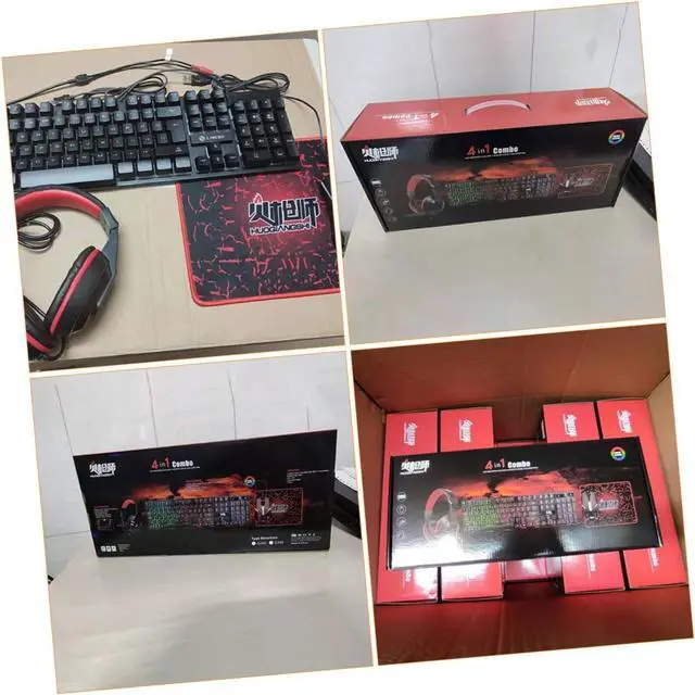 Alt view image 3 of 7 - KONTONTY 1set Wired Gaming Bundle Keys Backlit Keyboard Mouse Mouse Pad and Headset for Office and Game Setup