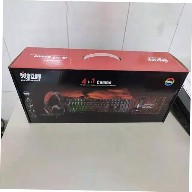 Alt view image 2 of 7 - KONTONTY 1set Wired Gaming Bundle Keys Backlit Keyboard Mouse Mouse Pad and Headset for Office and Game Setup