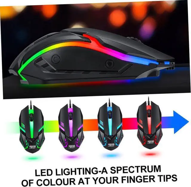 Alt view image 4 of 7 - CAXUSD 1set Backlit Keys Wired Keyboard Mouse Headset Mouse Pad for Gaming and Office Use Ergonomic Design