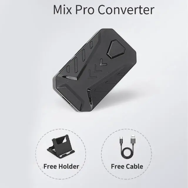 Alt view image 7 of 7 - One Hand RGB Gaming Keyboard and Mouse Combo, 4 in 1 Mouse Converter Gaming Mouse One Handed Gaming Keyboard with Converter Phone Stand for iOS for Android