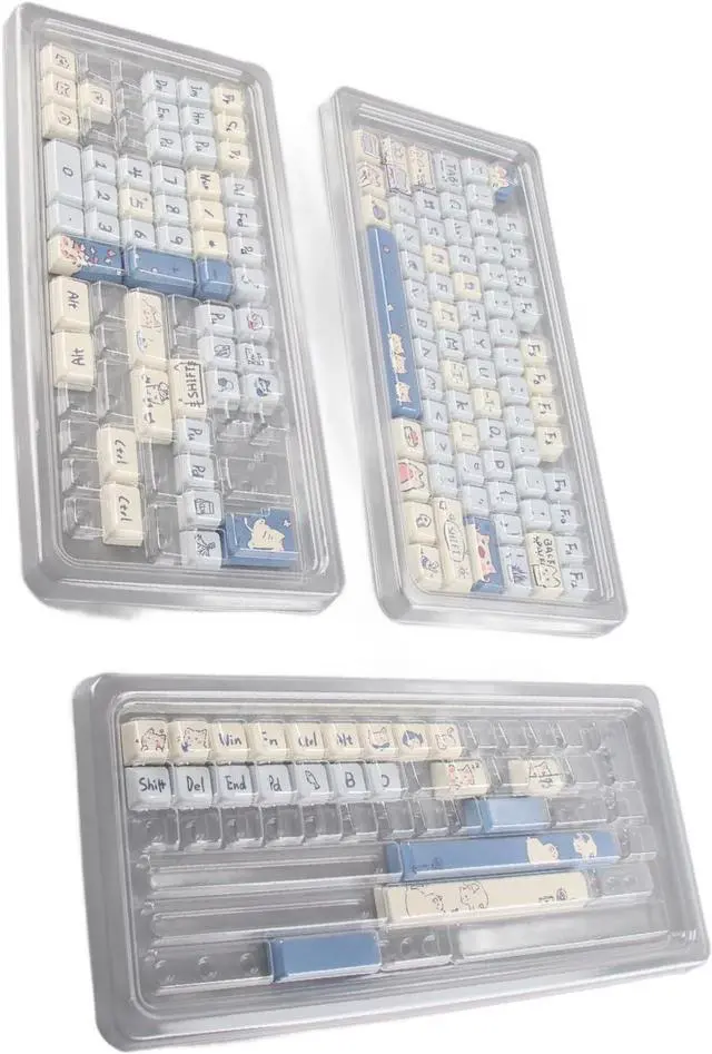 Alt view image 7 of 7 - Mechanical Keyboard Keycaps, 148 Pieces Rich Colors Water Oil Ergonomic Gaming Custom Keycaps Dye Sublimation for DIY (Denashrbp9i0xn5m-12)