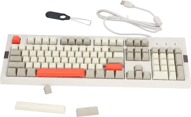 Alt view image 6 of 7 - Gaming Keyboard,Mechanical Gaming Keyboard,PBT Spherical Keycaps,Vintage Stable 14 Lighting Effects Mechanical Keyboard for PC Gamers (Blue Switch)