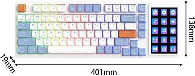 Alt view image 5 of 7 - Vsenkes 81 Keys Mechanical Keyboard Wired USB Ergonomic High Performance Premium Office Keyboard Computer Keyboard for Laptop Desktop, Brown Switches