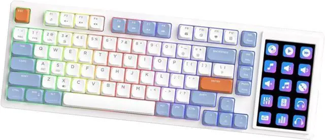 Alt view image 7 of 7 - Vsenkes 81 Keys Mechanical Keyboard Wired USB Ergonomic High Performance Premium Office Keyboard Computer Keyboard for Laptop Desktop, Brown Switches