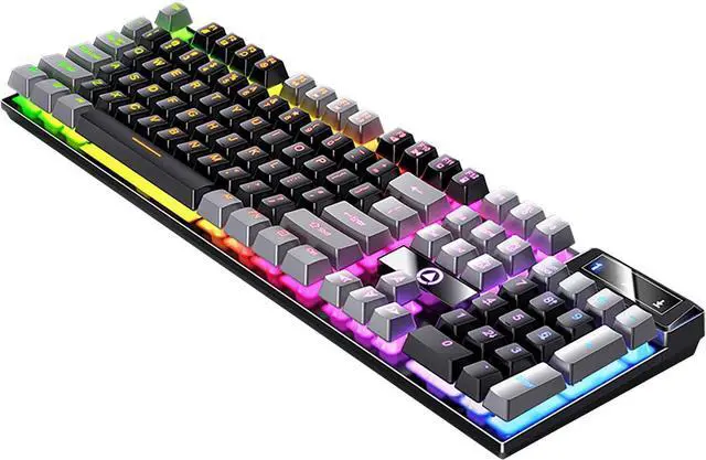 Main image of Lovskoo Floating Gaming Keyboard RGB Backlit Keyboard USB Wired Mechanical Keyboard Ergonomic Portable Keyboard for Computer Laptop Light Up Keyboard Cool Gaming Accessories