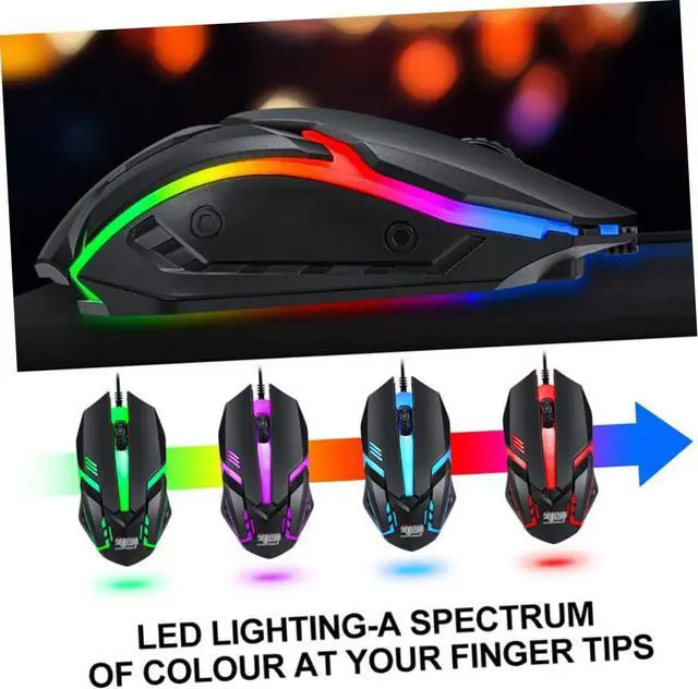 Alt view image 4 of 7 - Homoyoyo 1set Wired Gaming Keyboard Mouse Headset Mouse Pad Led Backlight for Gaming Office Use More No