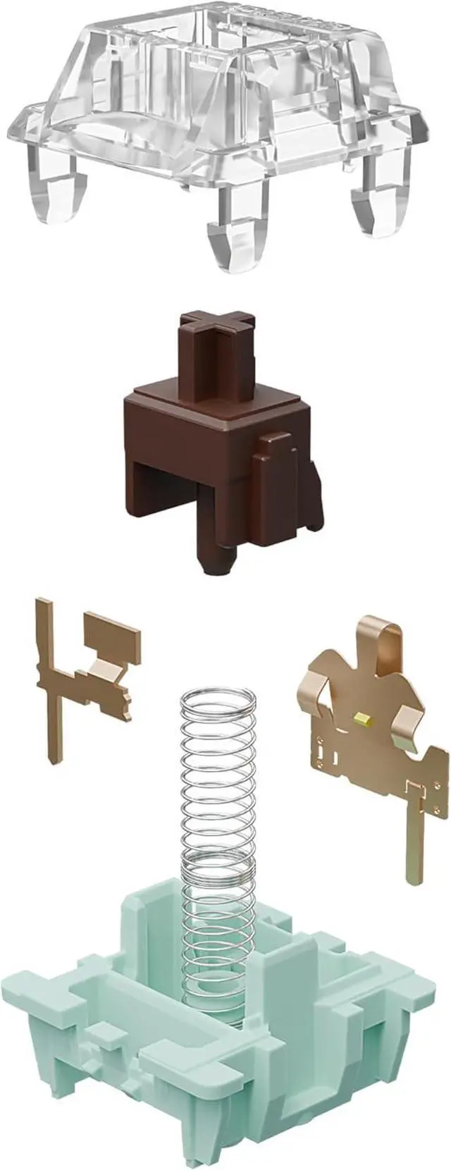 Alt view image 2 of 5 - DRAOZA Kutethy X GATERON JAED Series 3.0 Brown Switch,55gf Double Spring,3-Pin Pre Lubed RGB Tactile Switches for MX Gaming Mechanical Keyboard(108PCS,Brown)