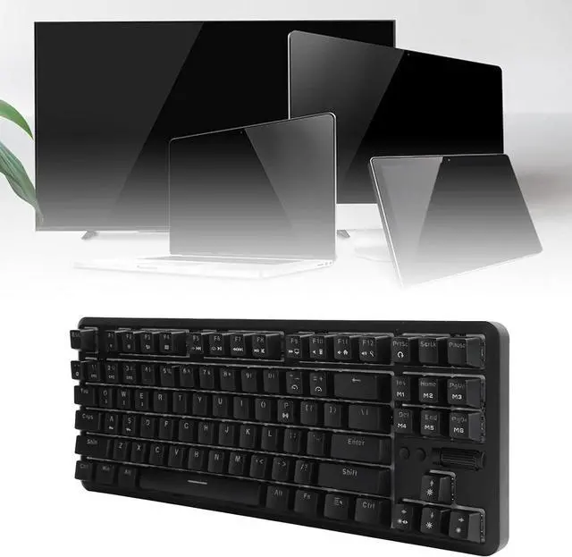 Alt view image 5 of 7 - RGB Mechanical Keyboard, Wired Gaming Keyboard, 87 Key Keyboard, Support USB Wired and, Suitable for Gamers, Typists and Office Workers (Black)