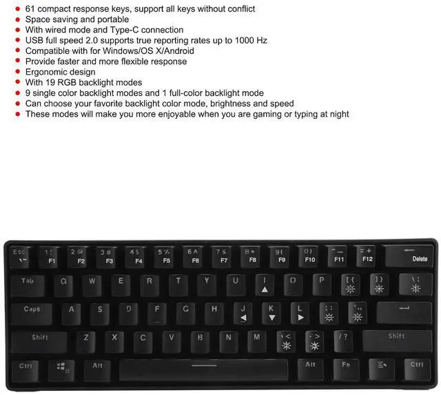 Alt view image 2 of 7 - Wired Keyboard Dual Mode RGB Gaming Mechanical Computer Supplies YK600 2.4G Receiver