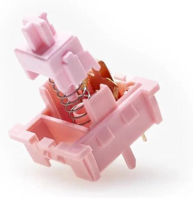 Alt view image 3 of 5 - KTT Rose Switch V2, 5Pin Pre-Lubed Linear Pink Transparent Switch for Gaming Mechanical Keyboard (Size : 110PCS)