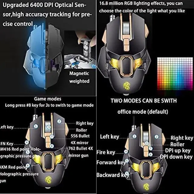 Alt view image 6 of 7 - Mechanical Keyboard LED Backlit Retro Typewriter Gaming Keyboard and Mouse Mouse Pad Combo USB Keyboard -Blue Switch 104 Keys Vintage Inspired Steampunk,White