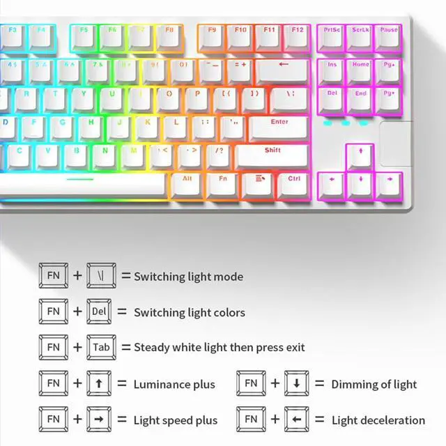 Alt view image 4 of 7 - BEIDUOYANG Mechanical Keyboard Hot Swap 87 Keys Gaming Keyboard PBT-Keycap Gasket Structure 11 Lights Switch- Switch Keyboard Computer PC Laptop Keyboard 87 Keys Mechanical Keyboard, Lavender