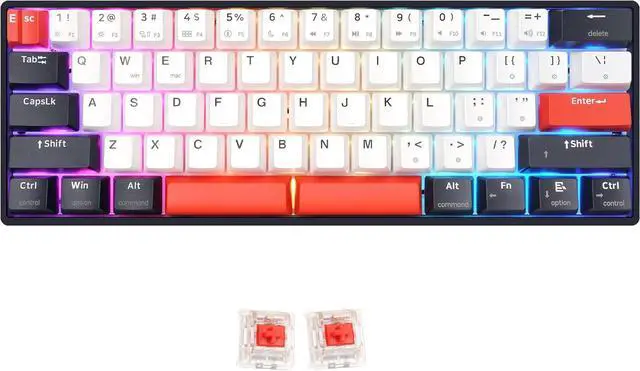 Main image of MOLGRIA SKYLOONG GK61 Dual-Space RGB Backlit Gaming Keyboard with Hot Swappable Brown KTT Machinery Switches and Double-Shot Keycaps, QMK Set Tap-Hold Function Keys USB-C Wired Mechanical Keyboard