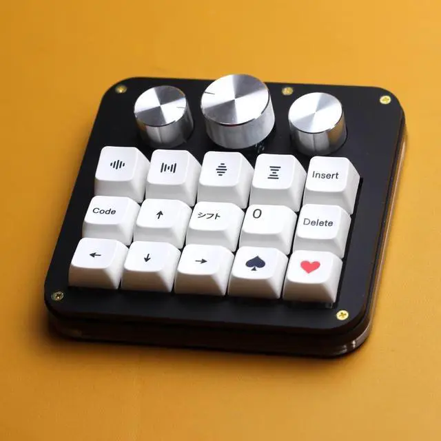 Alt view image 6 of 7 - 15 Key Macro Programmable Keyboard,Macro Mechanical Gaming ,Custom Knob KeyPad, Hotswap Blue Switch Gaming Keyboard,USB C Wired 15 Key Keyboard with Software For Win ,Mac OS (Black&RGB&Copper Plate)