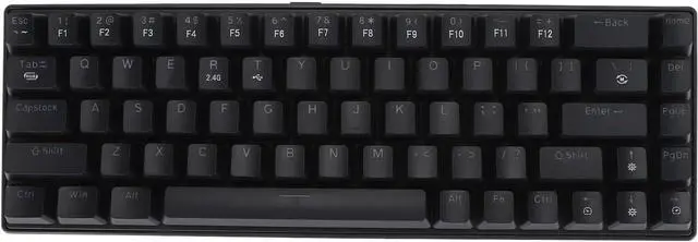 Alt view image 2 of 7 - Mechanical Gaming Keyboard, Hot Swappable Mechanical Keyboard 2.4G 2000mAh Blue Switches 3 Modes 61 Keys for Smartphones for 7 8 10 11 (Black)