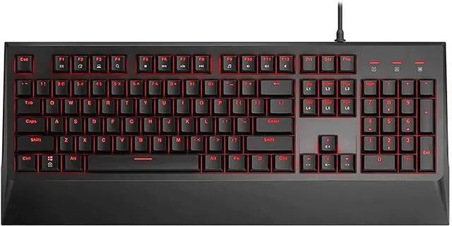 Main image of XIXIDIAN Full Size Mechanical Gaming Keyboard, 104 Key Red Backlit Ultra-Slim Wired USB Keyboard,Ideal for Windows Mac Gaming