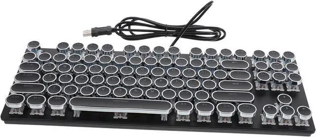 Main image of 87 Office Backlit Keyboard Color Gaming Keyboard Led USB Keyboard Rainbow Keyboard USB Wired Keyboard RGB Keyboard Mecanichal Mechanical Keyboards Abs K550 Hardware Punk/3 (Color : Black, Size : 35.