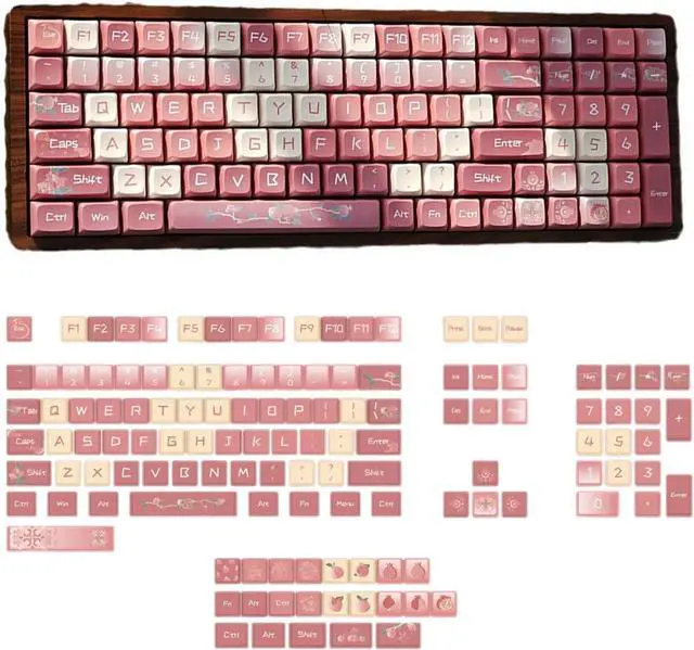 Alt view image 2 of 7 - key cap 127 keys key cap xda profile key cap sublimation key cap set for switch mechanical keyboard mechanical keyboard accessories professional gaming accessories
