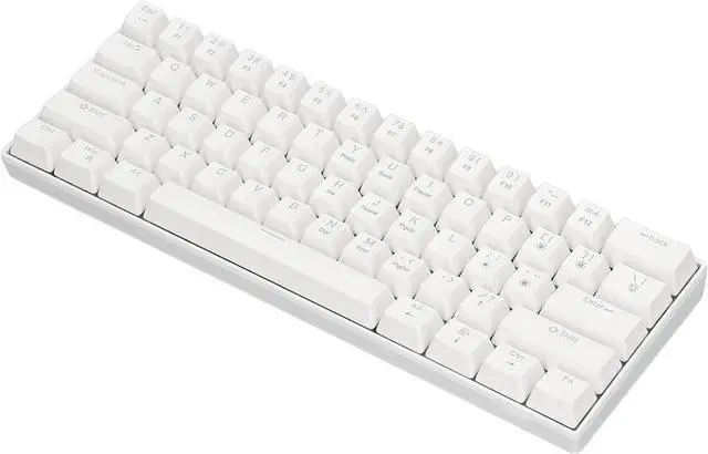 Alt view image 2 of 7 - Compact Mechanical Gaming Keyboard, 60% Size, Detachable Cable, Blue Switches, LED Backlight, Ergonomic, Compatible with XP, 7, 8, 10, Vista, ME, OS X