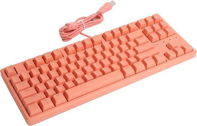 Main image of 87-Key Wired Red Mechanical Keyboard,STK130 Adjustable Multiple RGB Backlights Gaming Keyboard for Game Office,Small Size Portable,Optional Color (-red Shaft)