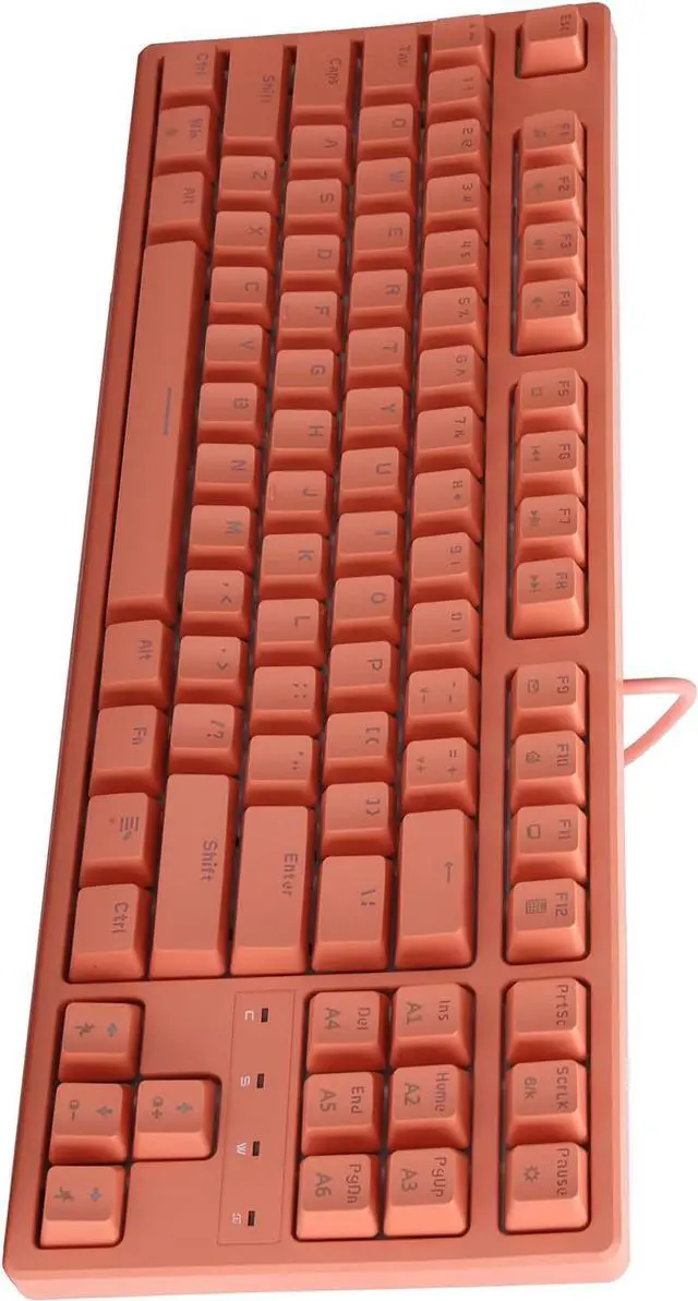 Alt view image 2 of 7 - 87-Key Wired Red Mechanical Keyboard,STK130 Adjustable Multiple RGB Backlights Gaming Keyboard for Game Office,Small Size Portable,Optional Color (-red Shaft)