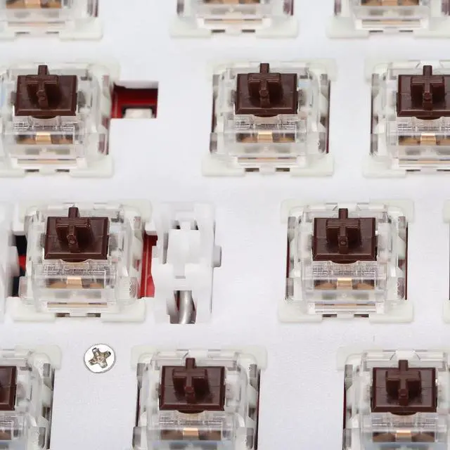 Alt view image 7 of 7 - 64 Keys Mechanical Keyboard Gaming Keyboard, Triple Modes Type C Wired Connection Pure White Keyboard with Backlight, Rechargeable Portable Computer Keyboard Support Shortcut