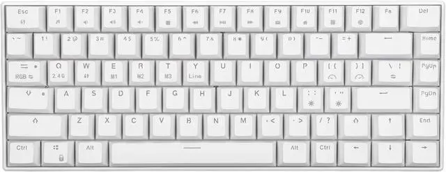 Alt view image 3 of 7 - Gaming Keyboard,82 Keys Ergonomic 1800mAh Colorful Backlight Keycap Computer Keyboard,for PC Gamer Computer,RGB LED Backlit Wired Mechanical Gaming Keyboard(Black Shaft)