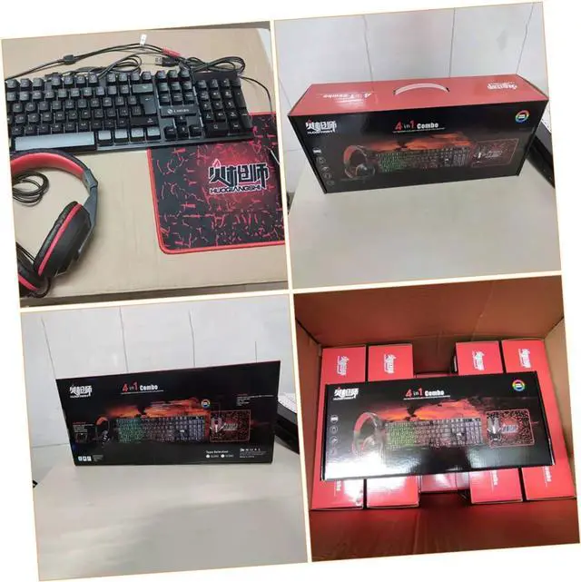 Alt view image 3 of 7 - Uonlytech Premium Gaming Keyboard Mouse Pad Headset Set Led Backlit Comfortable for Extended Gaming Easy to