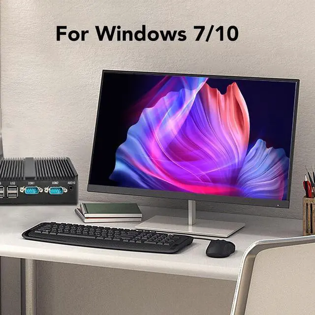 Alt view image 2 of 7 - Mini Computer, High and Low Temperature Resistant J4125 CPU, 4K Support, Mini Industrial PC, Dual Gigabit LAN Ports, Fanless for Industrial Equipment (CPU J4125+DDR4 8G+SSD 128G