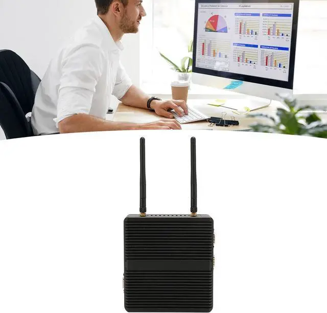 Alt view image 5 of 7 - Mini Computer, High and Low Temperature Resistant J4125 CPU, 4K Support, Mini Industrial PC, Dual Gigabit LAN Ports, Fanless for Industrial Equipment (CPU J4125+DDR4 8G+SSD 128G