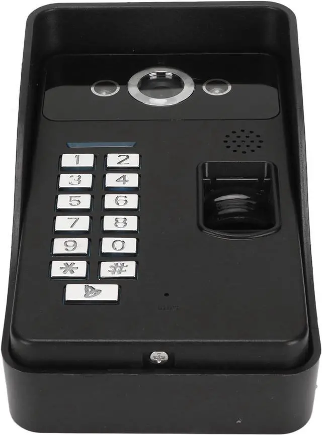 Alt view image 7 of 7 - Video Intercom System, Wall Mountable Monitor Video Doorbell Fingerprint Identification Password IR Cut Function with Night Vision for Villa for Office (US Plug)