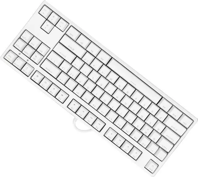 Alt view image 4 of 7 - F87 Mechanical Keyboard, Conversion Function Wired Mechanical Keyboard White Light Brown Switch 87 Keys Professional Gaming Chip for Home (White)