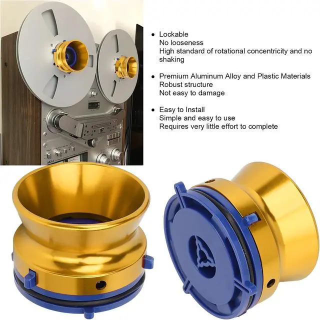 Alt view image 4 of 7 - 10 Inch Can Opener, Polished Aluminum Alloy Nab Hub Adapters for Reel Reel Recorder (Gold)