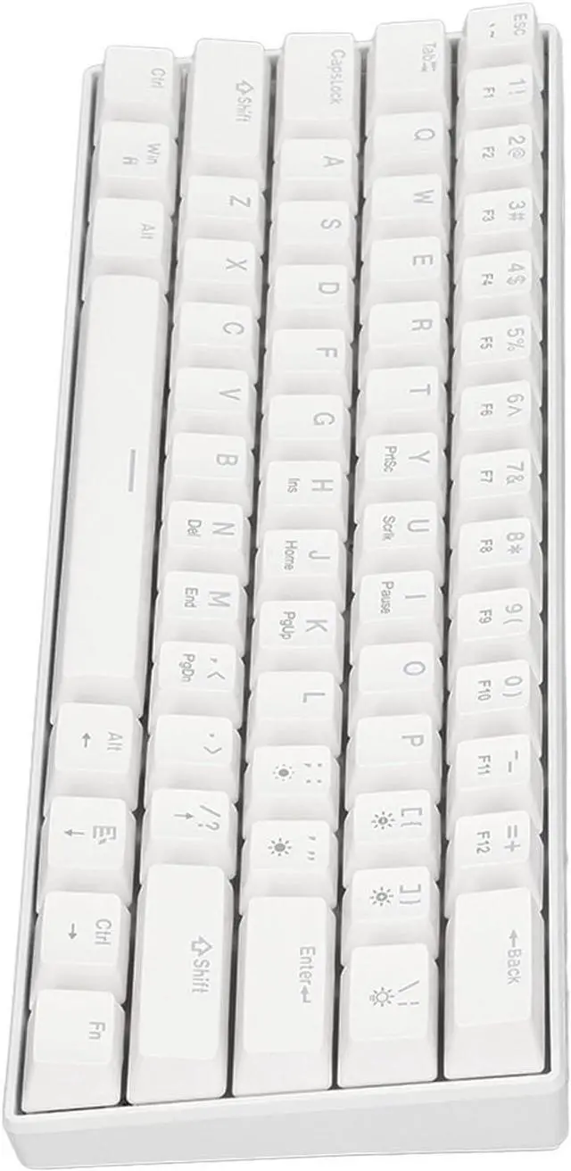 Alt view image 6 of 7 - Compact Mechanical Gaming Keyboard, 60% Size, Detachable Cable, Blue Switches, LED Backlight, Ergonomic, Compatible with XP, 7, 8, 10, Vista, ME, OS X