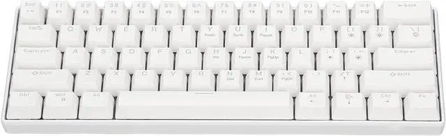 Main image of Compact Mechanical Gaming Keyboard, 60% Size, Detachable Cable, Blue Switches, LED Backlight, Ergonomic, Compatible with XP, 7, 8, 10, Vista, ME, OS X