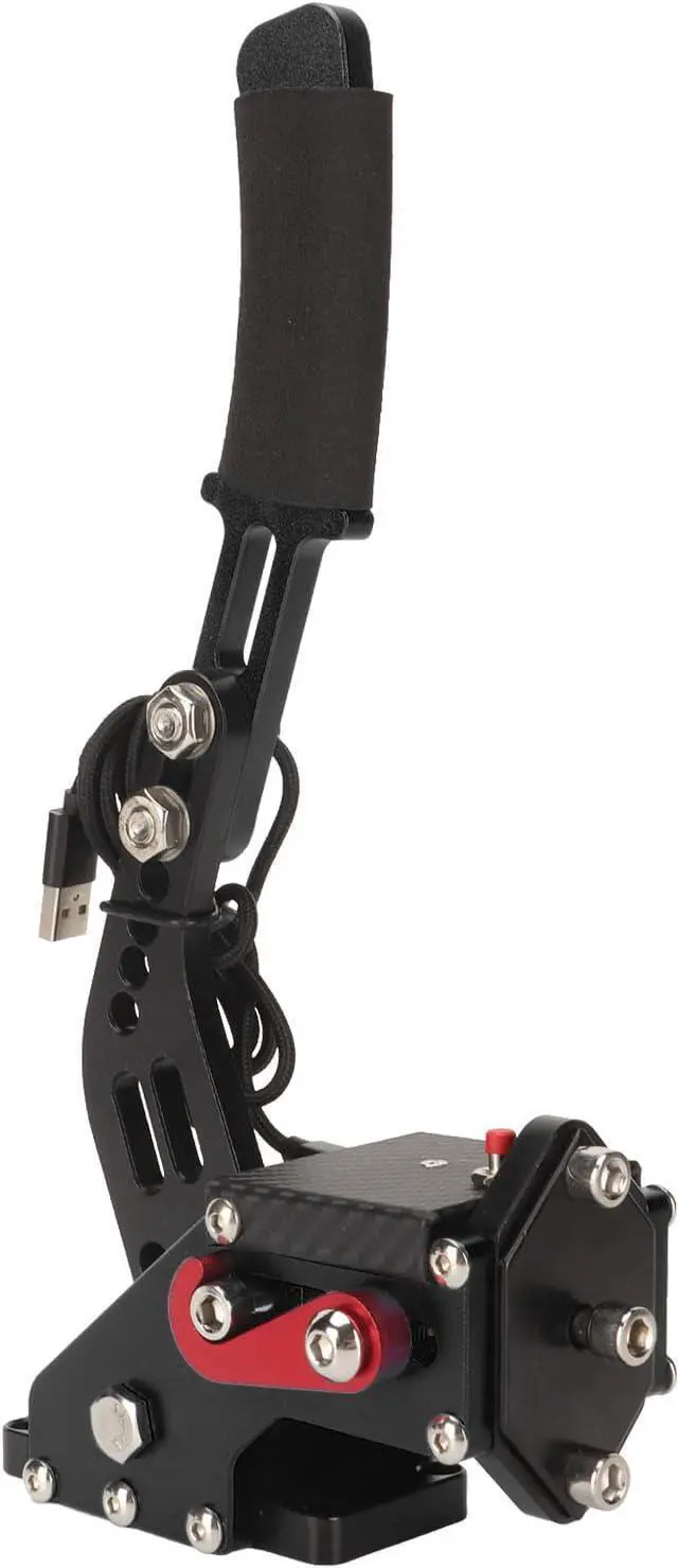 Main image of 2 in 1 PC Sim Racing Game Handbrake - USB Plug and Play, High Accuracy, Compatible with G27 G25 G29 T500 T300, (Black)