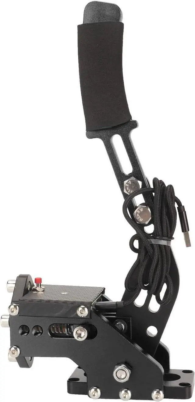 Alt view image 3 of 7 - 2 in 1 PC Sim Racing Game Handbrake - USB Plug and Play, High Accuracy, Compatible with G27 G25 G29 T500 T300, (Black)