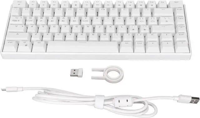 Alt view image 5 of 7 - Gaming Keyboard,82 Keys Ergonomic 1800mAh Colorful Backlight Keycap Computer Keyboard,for PC Gamer Computer,RGB LED Backlit Wired Mechanical Gaming Keyboard(Black Shaft)