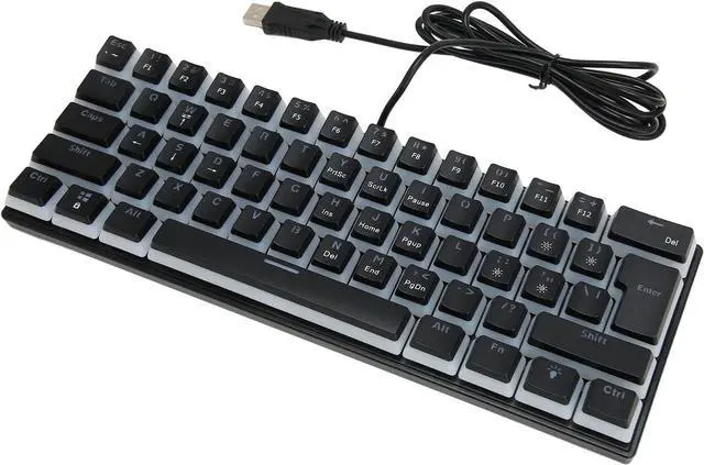 Main image of PATINS Portable 60% Mechanical Gaming Keyboard, 61 Keys RGB Backlit Compact USB Wired Mechanical Keyboard, Hot Swappable Blue Switch Mini Keyboard for PC Gamer, Office
