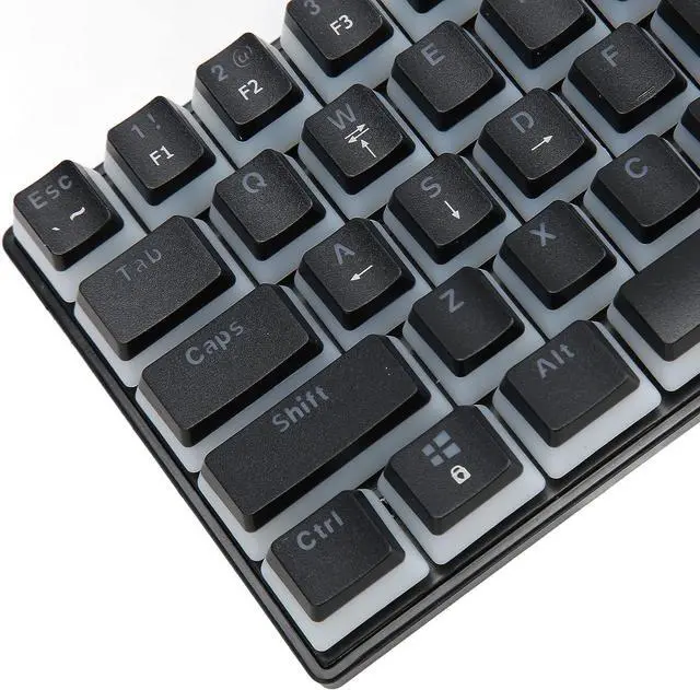 Alt view image 7 of 7 - PATINS Portable 60% Mechanical Gaming Keyboard, 61 Keys RGB Backlit Compact USB Wired Mechanical Keyboard, Hot Swappable Blue Switch Mini Keyboard for PC Gamer, Office