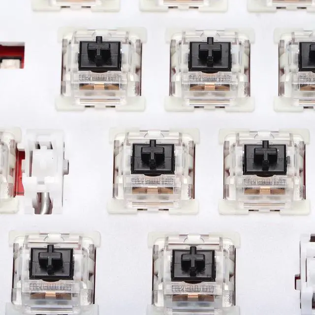 Alt view image 5 of 7 - Mechanical Gaming Keyboard, 82 Keys Ergonomic Keyboard 2.4G BT 3.0 5.0 Wired Three Mode Keyboard RGB Backlight with Knob for for iOS for Android (Linear Action Switch)