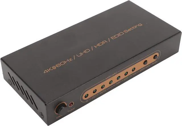 Alt view image 7 of 7 - HD Multimedia Interface ARC Sound Extractor, 18Gbps 600MHz Metal Shell Optical Sound Output HD Multimedia Interface Sound Extractor 4K 60Hz for Computer (11)