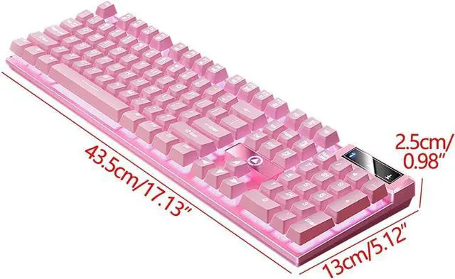 Alt view image 2 of 7 - Wired Floating Mechanical RGB Backlit Gaming Keyboard - USB, Portable, Cool Stuff Birthday Gifts for Men & Women (B)